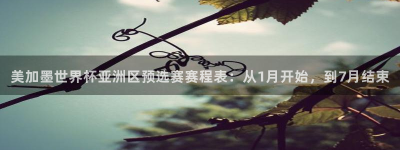 美加墨世界杯亚洲区预选赛赛程表：从1月开始，到7月结束